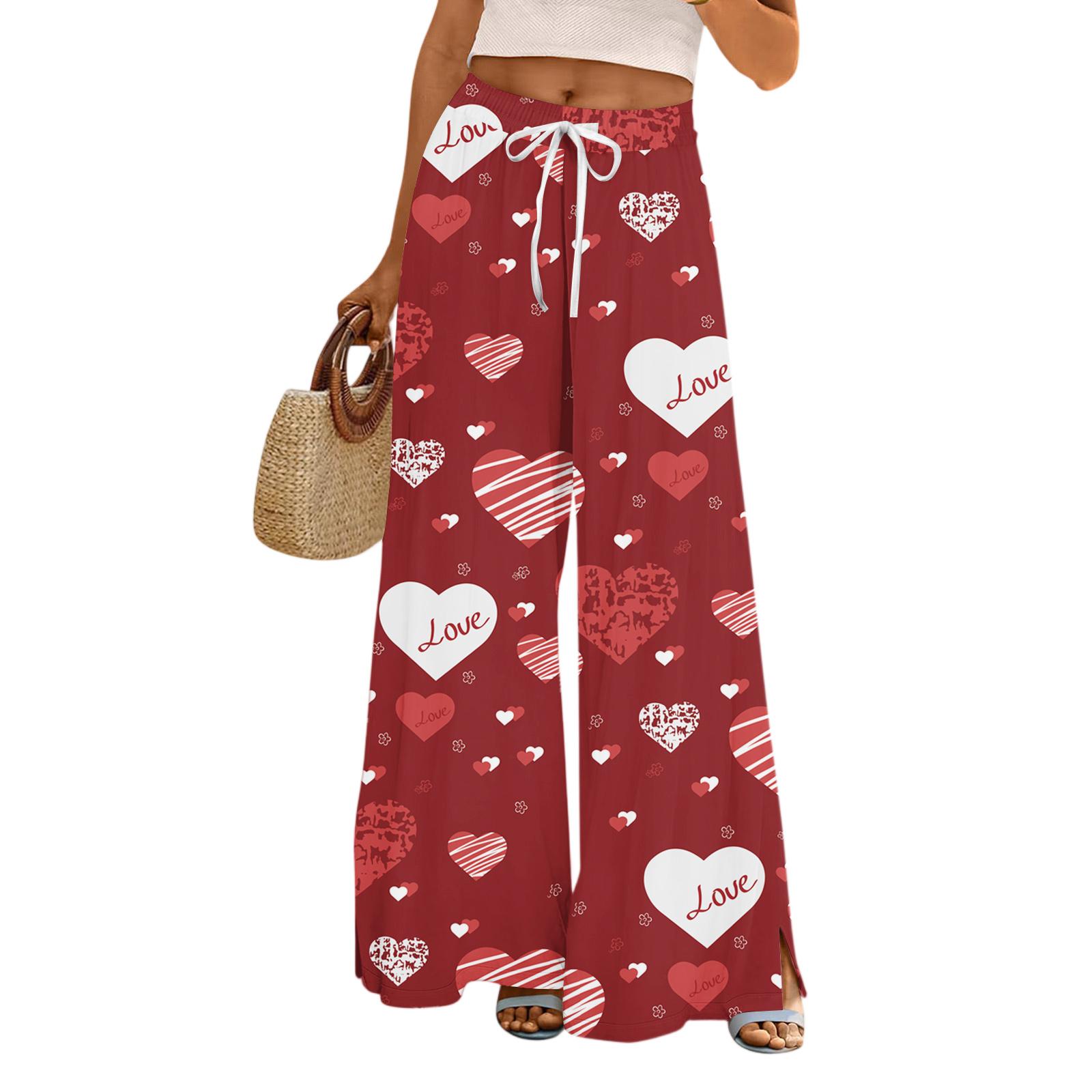 Women s Fashion Pocket Valentine s Day Print Stretch Adjustable Drawstring Wide-Leg Pants S винний
Women s Fashion Pocket Valentine s Day Print Stretch Adjustable Drawstring Wide-Leg Pants S винний