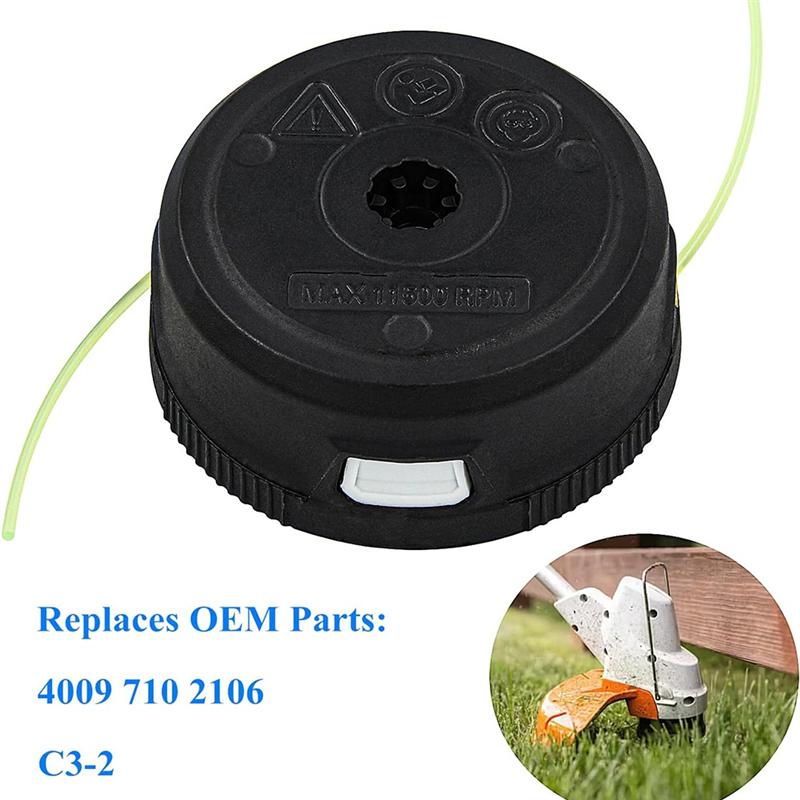 Головка тримера CYCLI-C3-2 для Stihl FSA57, FSE52, Головка для косарки, Замінює Autocut C3-2, 4009 710 2106
Головка тримера CYCLI-C3-2 для Stihl FSA57, FSE52, Головка для косарки, Замінює Autocut C3-2, 4009 710 2106