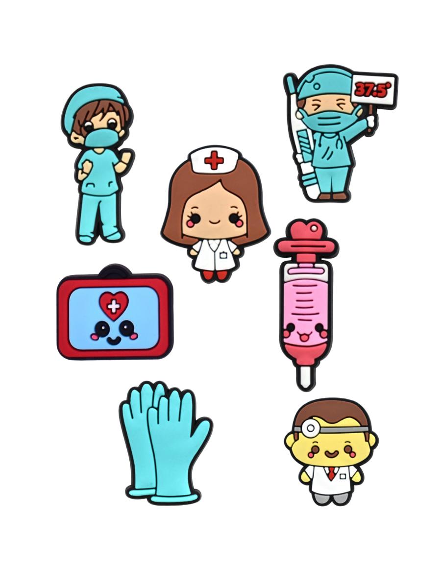 Джибитсы медицинские истории Medical доктор медсестра для мед. роботника 7 шт аксессуары крокс украшение різнокольоровий
Джибитсы медицинские истории Medical доктор медсестра для мед. роботника 7 шт аксессуары крокс украшение різнокольоровий