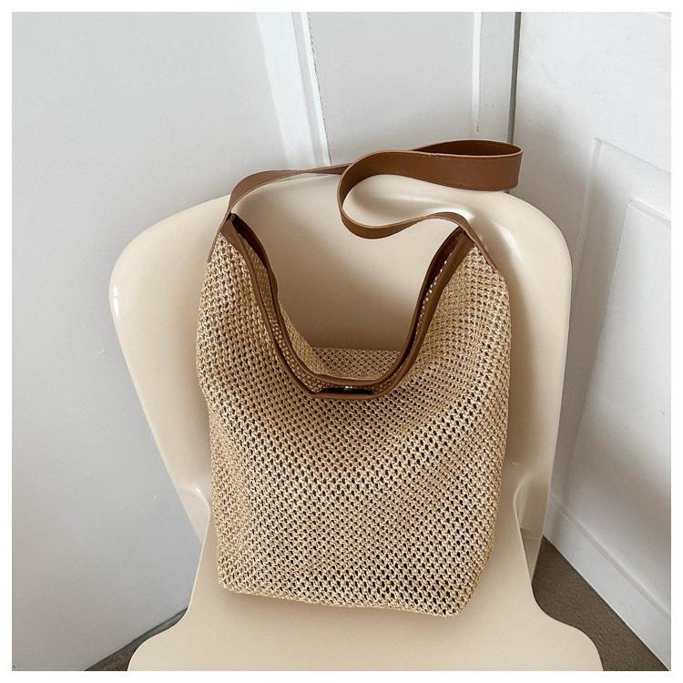 Fashionable Retro White Black Khaki And Light Brown Woven Tote Handbag For Everyday світло-коричневого кольору
Fashionable Retro White Black Khaki And Light Brown Woven Tote Handbag For Everyday світло-коричневого кольору