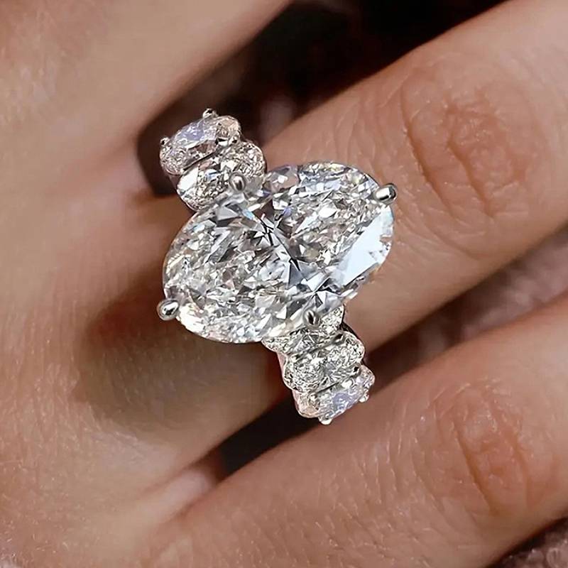 Huitan Sparkling Oval CZ Women Ring Simple Classic Style Wedding Charming Accessories for Lady Party Versatile Daily Zircon 7
Huitan Sparkling Oval CZ Women Ring Simple Classic Style Wedding Charming Accessories for Lady Party Versatile Daily Zircon 7
