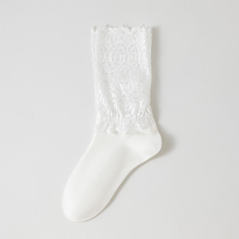 Medium To Long Tube Trendy Socks With Lace And Lace Pile Socks For Women One Size
Medium To Long Tube Trendy Socks With Lace And Lace Pile Socks For Women One Size