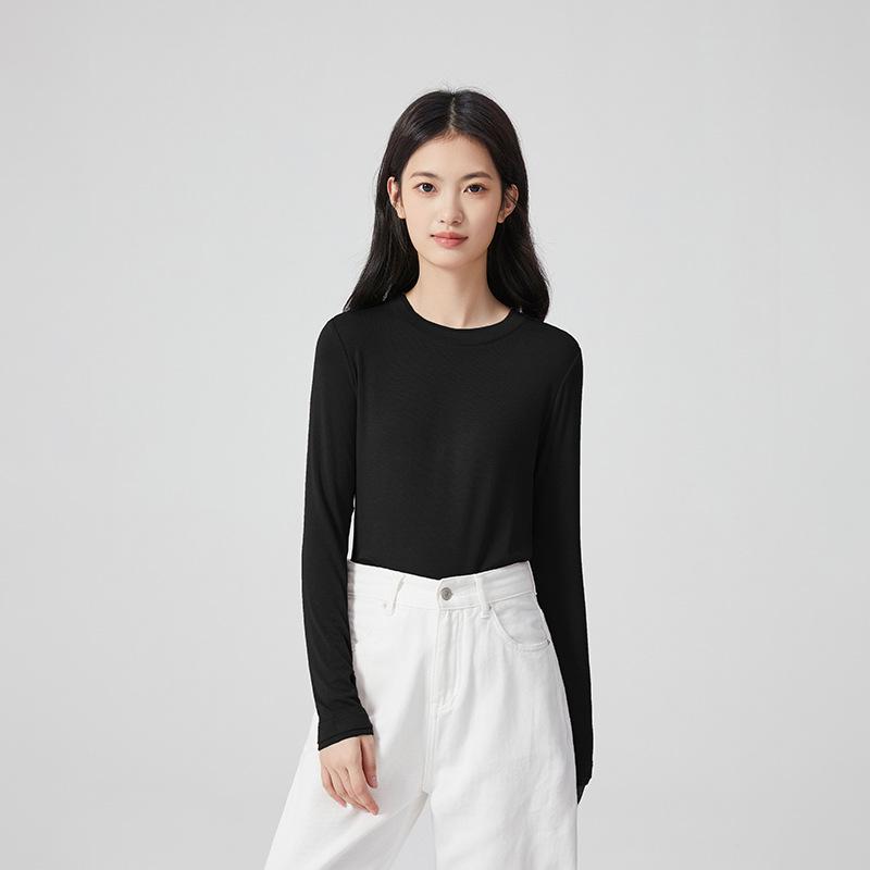 Женский облегающий топ из ацетатной шерсти с круглым вырезом: Однотонная, с длинным рукавом, теплая внутренняя одежда для весны и лета Large
Женский облегающий топ из ацетатной шерсти с круглым вырезом: Однотонная, с длинным рукавом, теплая внутренняя одежда для весны и лета Large