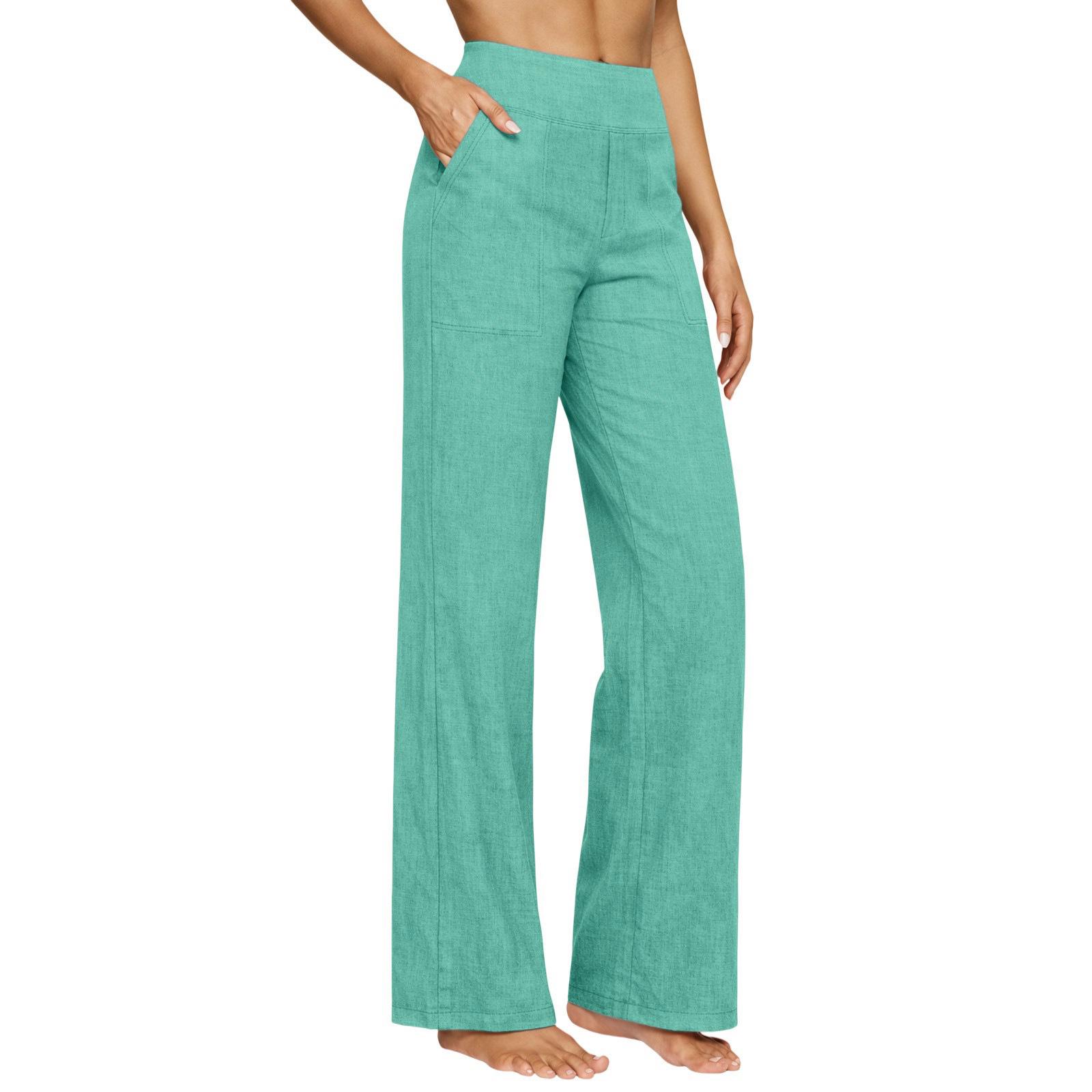 European Women s High-Waisted Casual Cotton Linen Wide-Leg Pants for Early Spring M світло-зелений колір
European Women s High-Waisted Casual Cotton Linen Wide-Leg Pants for Early Spring M світло-зелений колір
