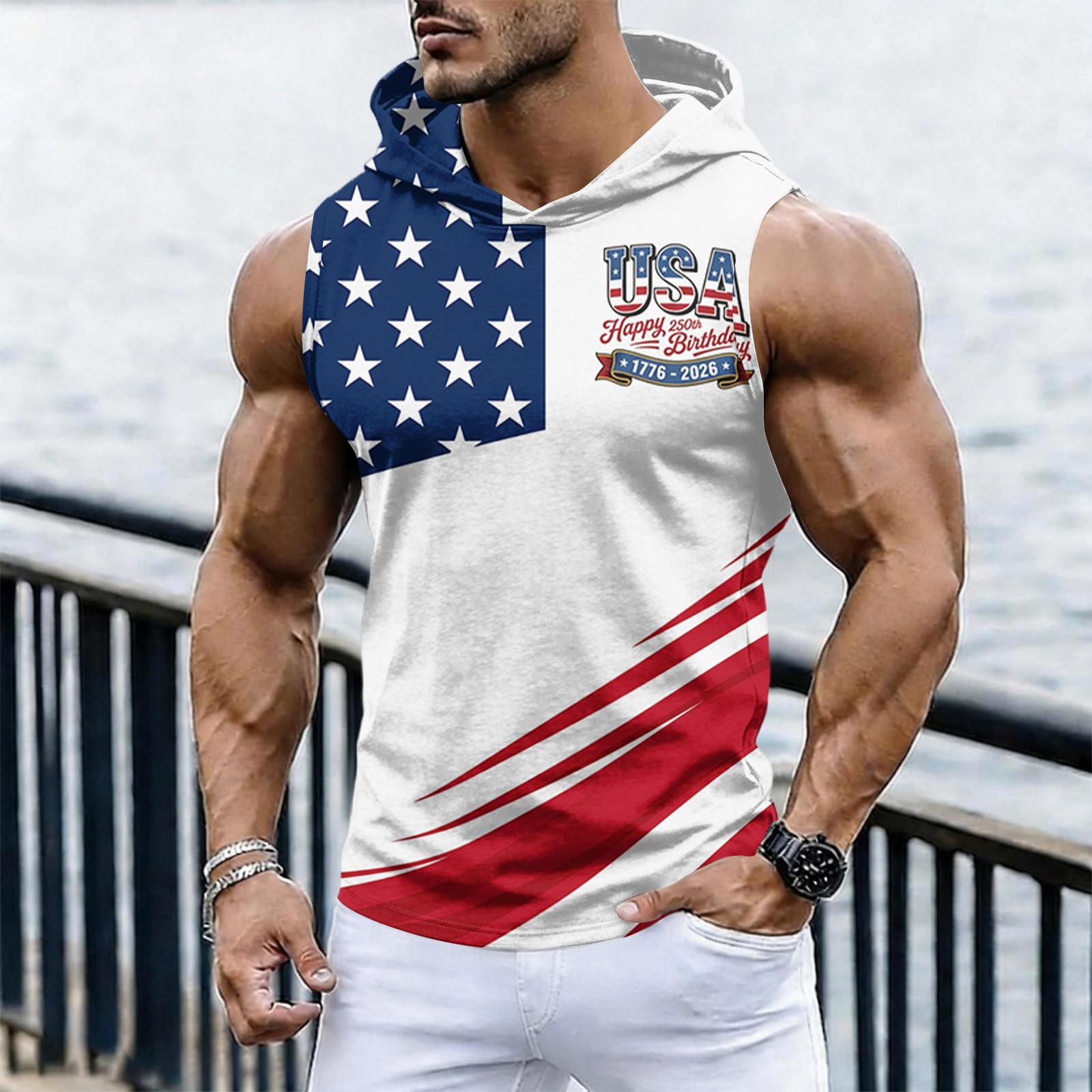 Men s Sleeveless Hooded T Shirt Patchwork Plaid and Stripe Print Lightweight Pullover Casual Muscle Tank Top for Gym Workout Running XL
Men s Sleeveless Hooded T Shirt Patchwork Plaid and Stripe Print Lightweight Pullover Casual Muscle Tank Top for Gym Workout Running XL