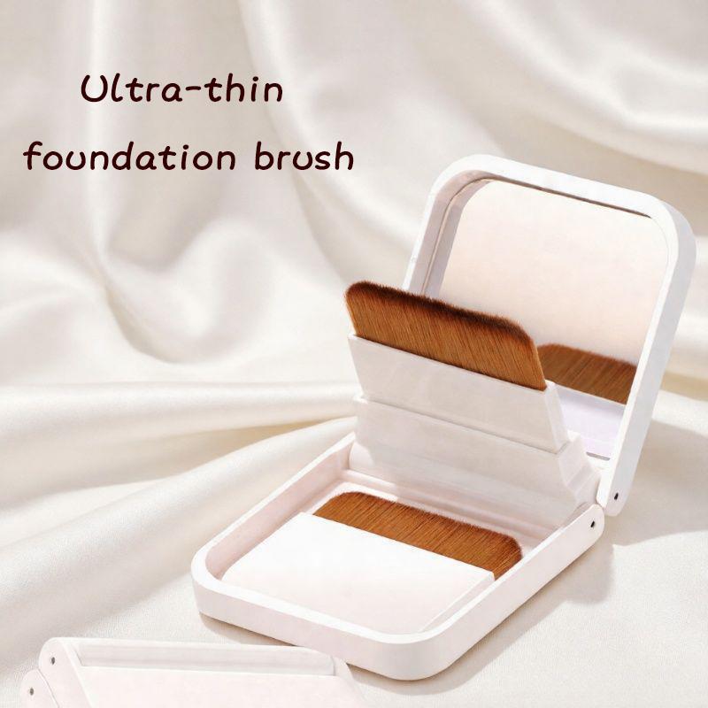 Portable foundation with built-in mirror, one-character design, flat, seamless, non-stick makeup brush
Portable foundation with built-in mirror, one-character design, flat, seamless, non-stick makeup brush