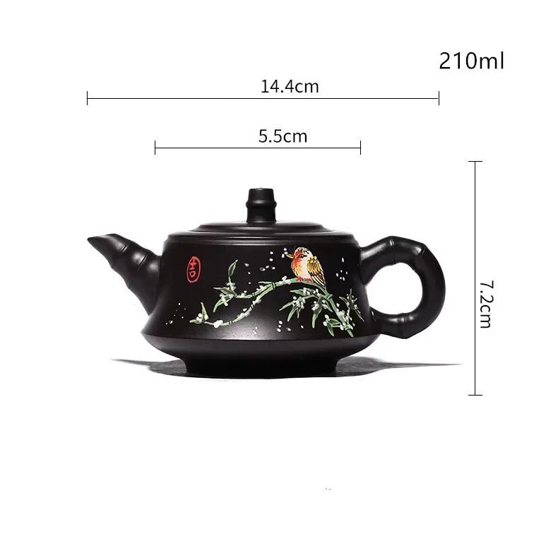 NLSLASI Chinese 210ml Yixing Purple Clay TeaPot Handmade Teapot Beauty Kettle Raw Ore Teaware TeaSet Customized Gifts Authentic
NLSLASI Chinese 210ml Yixing Purple Clay TeaPot Handmade Teapot Beauty Kettle Raw Ore Teaware TeaSet Customized Gifts Authentic