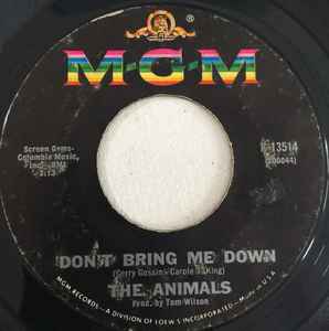 7inch Record ANIMALS - Don t Bring Me Down K13514 MGM Records 1966 US Rock Used
7inch Record ANIMALS - Don t Bring Me Down K13514 MGM Records 1966 US Rock Used