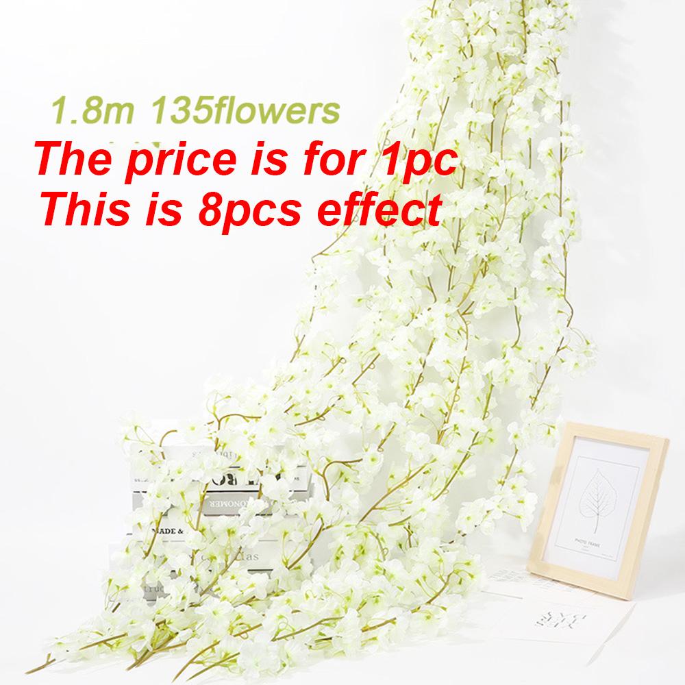 1pc 5.6ft Artificial Sakura Flowers Vine Wedding Garden Rose Arch Home Party Decoration Spring Bridal Fake Silk Scrapbook Plants белый
1pc 5.6ft Artificial Sakura Flowers Vine Wedding Garden Rose Arch Home Party Decoration Spring Bridal Fake Silk Scrapbook Plants белый