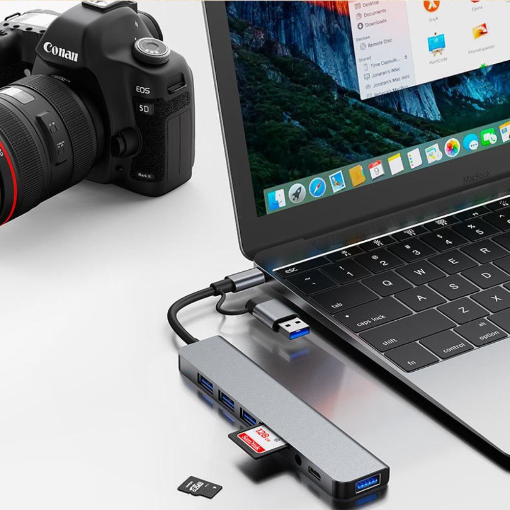 8 в 1 8 в 1 USB-концентратор-адаптер USB 3.0 Док-станция расширения USB-концентраторы для ноутбуков/компьютеров/телефонов
8 в 1 8 в 1 USB-концентратор-адаптер USB 3.0 Док-станция расширения USB-концентраторы для ноутбуков/компьютеров/телефонов