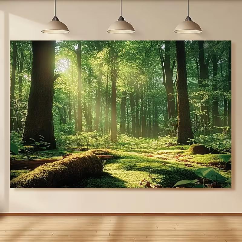 2D Lush Green Forest Wall Tapestry, Sunlit Nature Forest Scene Backdrop for Living Room 47.2x31.5inch/120*80cm
2D Lush Green Forest Wall Tapestry, Sunlit Nature Forest Scene Backdrop for Living Room 47.2x31.5inch/120*80cm