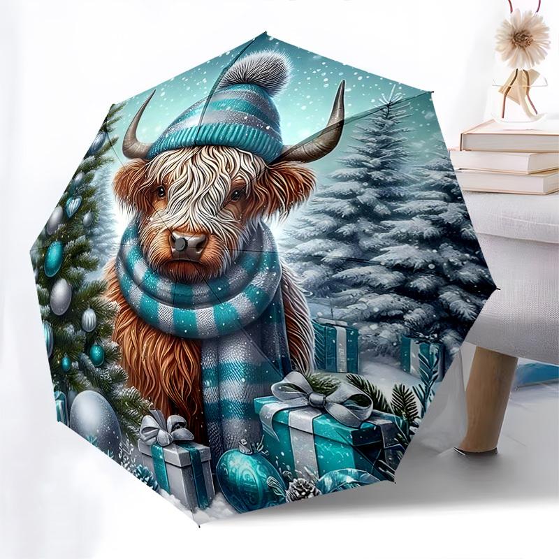 1pc Winter Wonderland Highland Cow: Auto-Folding Umbrella with 3-Fold Design, 8-Bone Iron Frame, Perfect Outdoor Gift for Fans, Travelers & Daily Use.
1pc Winter Wonderland Highland Cow: Auto-Folding Umbrella with 3-Fold Design, 8-Bone Iron Frame, Perfect Outdoor Gift for Fans, Travelers & Daily Use.