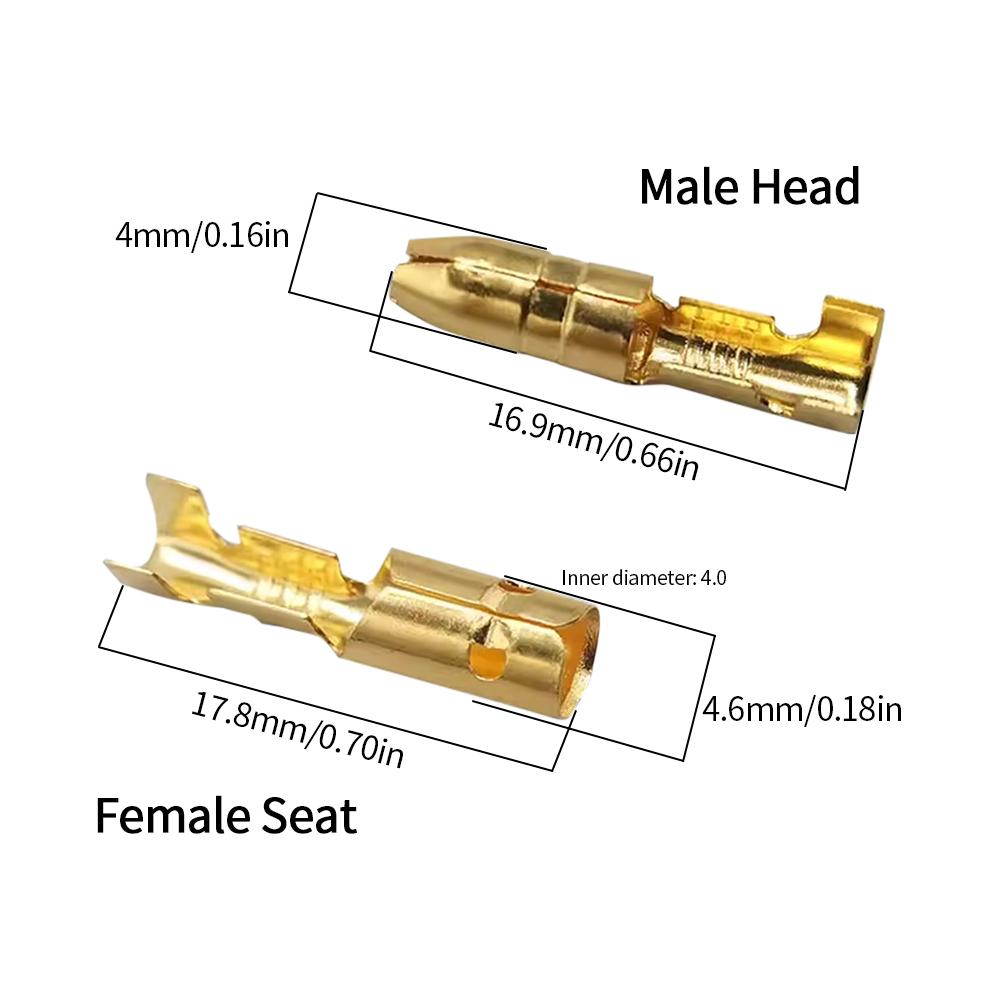 500Pcs 4 Bullet Terminal Car Electrical Wire Connector Diameter Pin Terminals Rubber Sleeve In Tin Plated Brass Spring Sheath
500Pcs 4 Bullet Terminal Car Electrical Wire Connector Diameter Pin Terminals Rubber Sleeve In Tin Plated Brass Spring Sheath
