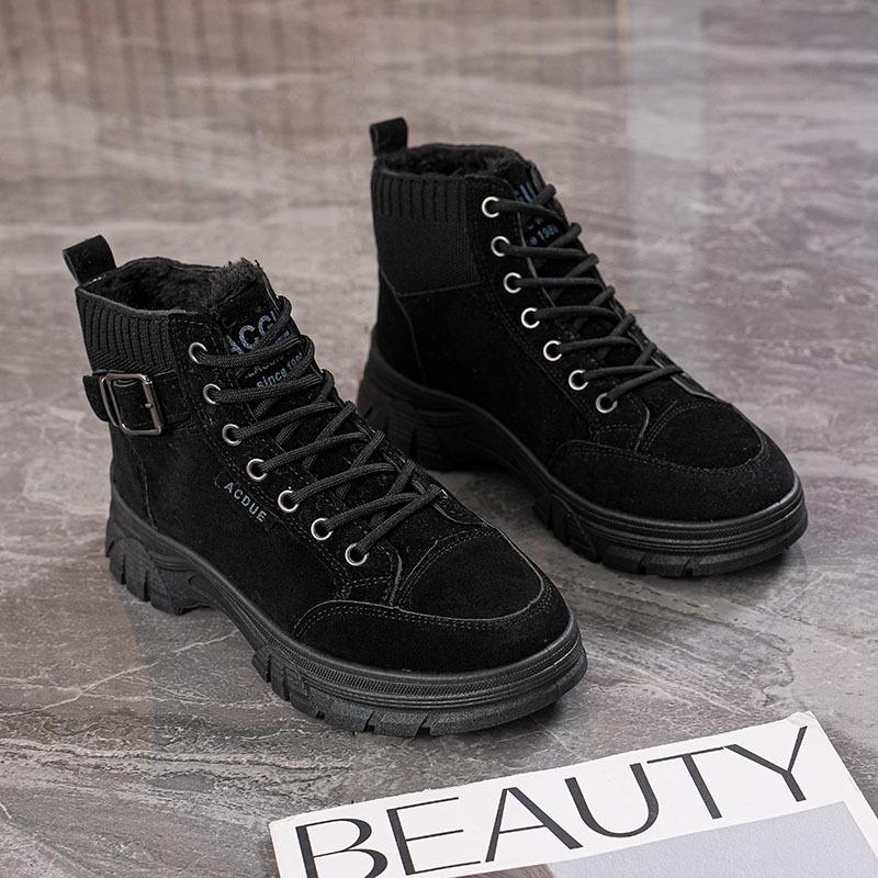 Winter new thickened short boots ins velvet Martin boots student warm cotton shoes street shot 35 чёрный
Winter new thickened short boots ins velvet Martin boots student warm cotton shoes street shot 35 чёрный