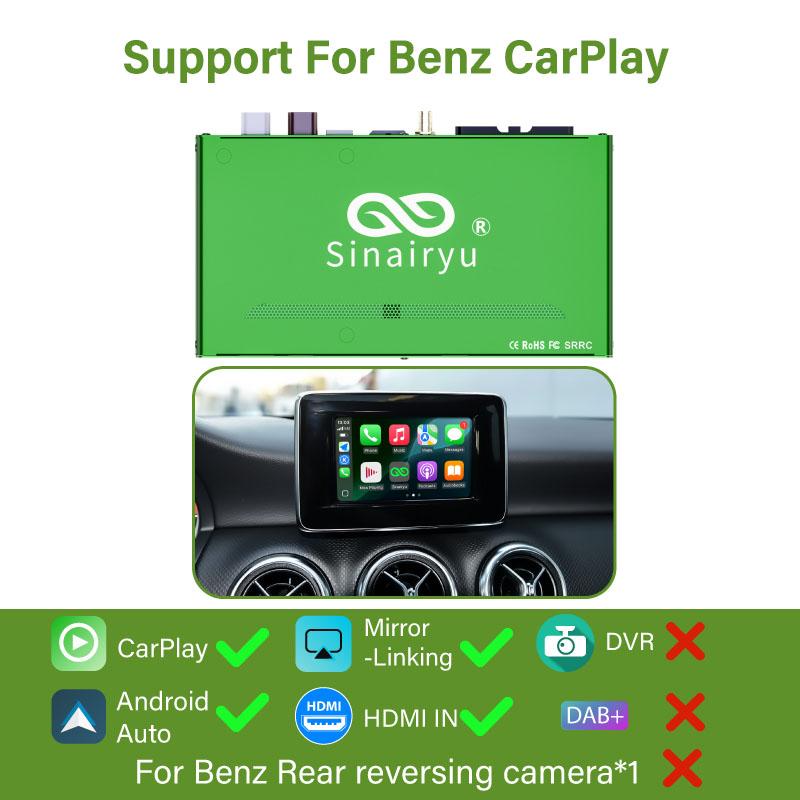 Sinairyu Беспроводной CarPlay Android Auto DAB HDMI Mirror-Link совместим с Mercedes Benz ABCE CLS GLK Class NTG4.5/4.7 System Without DVR/DAB/Camera
Sinairyu Беспроводной CarPlay Android Auto DAB HDMI Mirror-Link совместим с Mercedes Benz ABCE CLS GLK Class NTG4.5/4.7 System Without DVR/DAB/Camera
