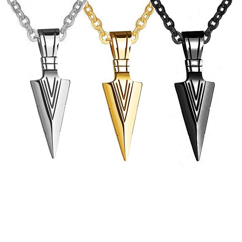 2024 Cross-Border Arrow Pendant Necklace for Men: Triangle Spearhead Design Gold with Leather Cord
2024 Cross-Border Arrow Pendant Necklace for Men: Triangle Spearhead Design Gold with Leather Cord