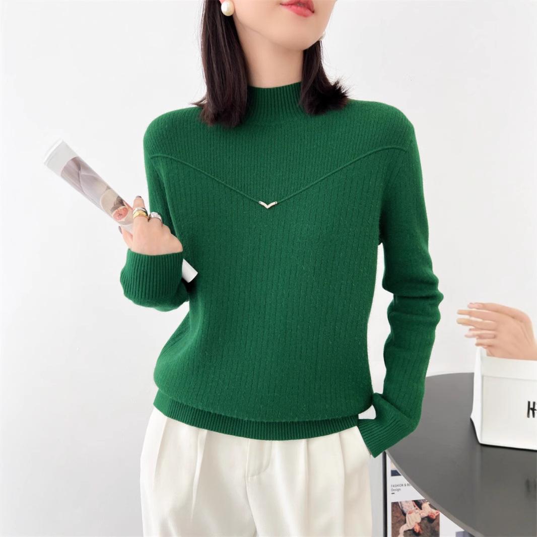 Women’s Solid Color Half High Neck Slimming Loose Fit Knitted Sweater One Size кофейный
Women’s Solid Color Half High Neck Slimming Loose Fit Knitted Sweater One Size кофейный