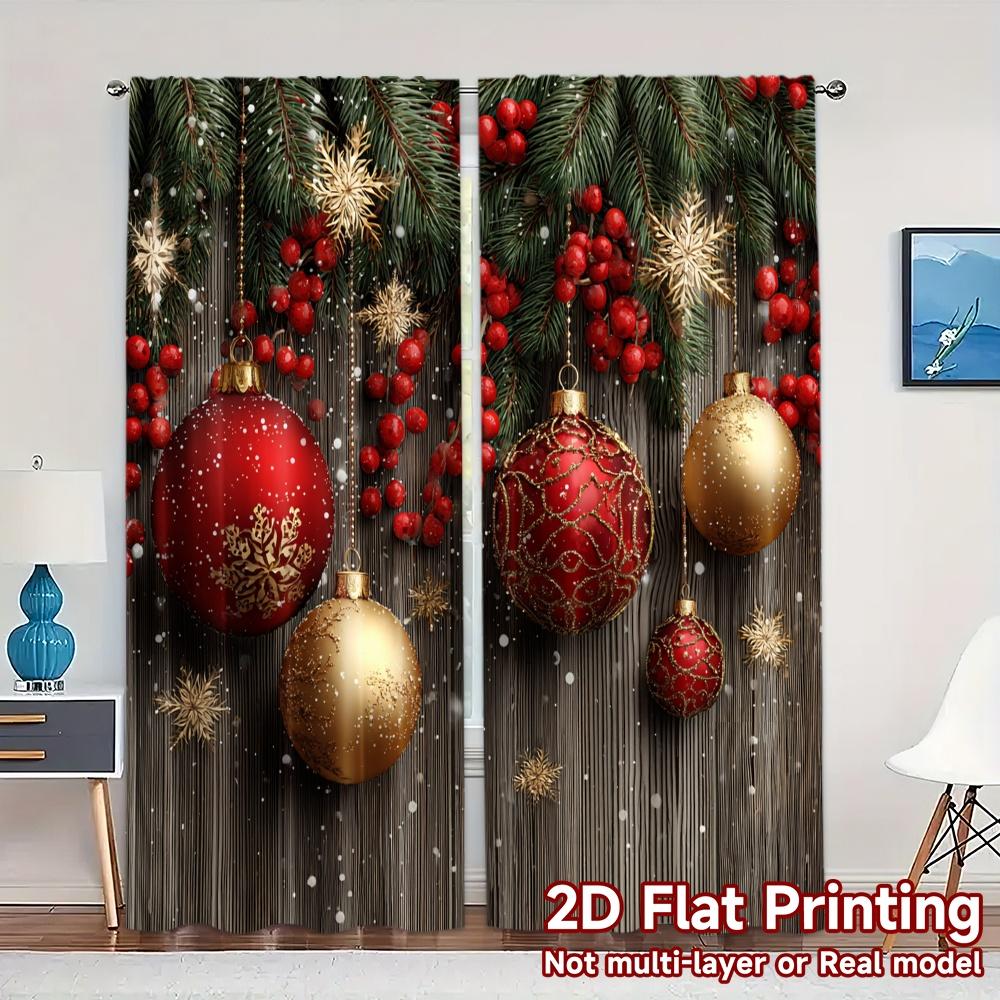 Set Of 2 Minimalist Flat Printing Jit Curtains Without Rod Festive Ornaments Popular Polyester Versatile Curtain W100*H70(CM)-Rod Pocket&2PCS
Set Of 2 Minimalist Flat Printing Jit Curtains Without Rod Festive Ornaments Popular Polyester Versatile Curtain W100*H70(CM)-Rod Pocket&2PCS