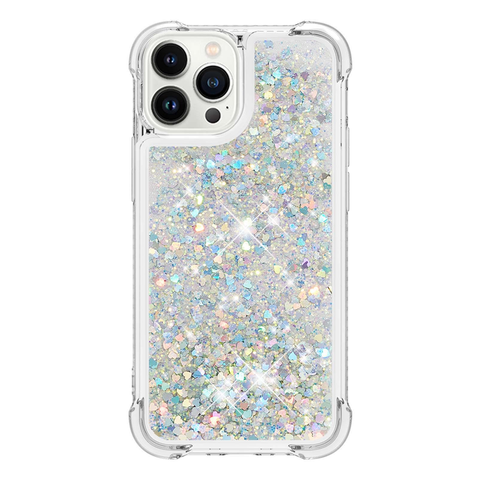 For iPhone 14 Pro Max TPU Case Glitter Quicksand Shockproof Phone Back Cover Silver/Hearts
For iPhone 14 Pro Max TPU Case Glitter Quicksand Shockproof Phone Back Cover Silver/Hearts