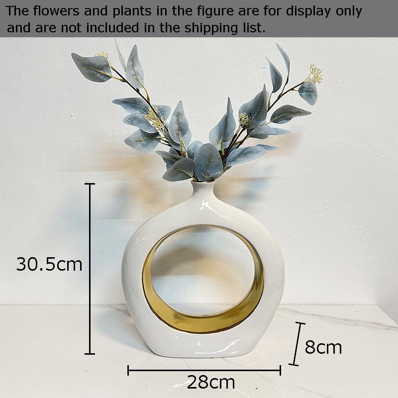 Gold-plated Hollow Out Ceramic Vase Crafts Flower Arrangement Desk Decoration White Porcelain Floral Vases Modern Home Decor
Gold-plated Hollow Out Ceramic Vase Crafts Flower Arrangement Desk Decoration White Porcelain Floral Vases Modern Home Decor