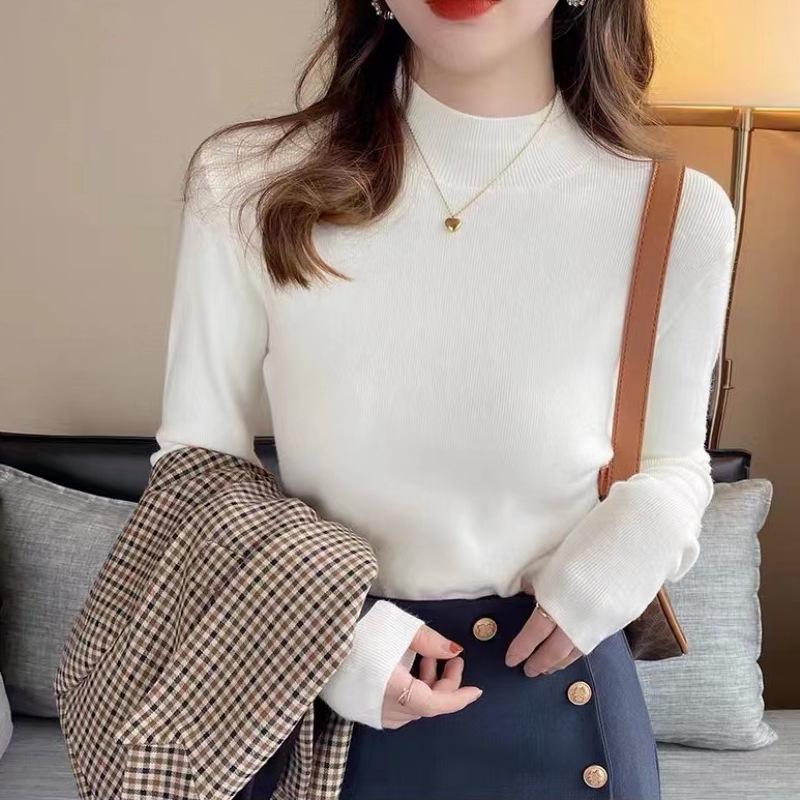 Stylish and simple basic top for women s spring and autumn versatile temperament solid color semi-turtleneck bottoming shirt for women 47-241 (one size fits all) білий
Stylish and simple basic top for women s spring and autumn versatile temperament solid color semi-turtleneck bottoming shirt for women 47-241 (one size fits all) білий