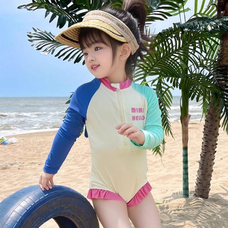 2025 Girls Long Sleeve Sunscreen One-Piece Swimsuit - New Seaside Beach Holiday Style Size 90 (Height ~80cm)
2025 Girls Long Sleeve Sunscreen One-Piece Swimsuit - New Seaside Beach Holiday Style Size 90 (Height ~80cm)