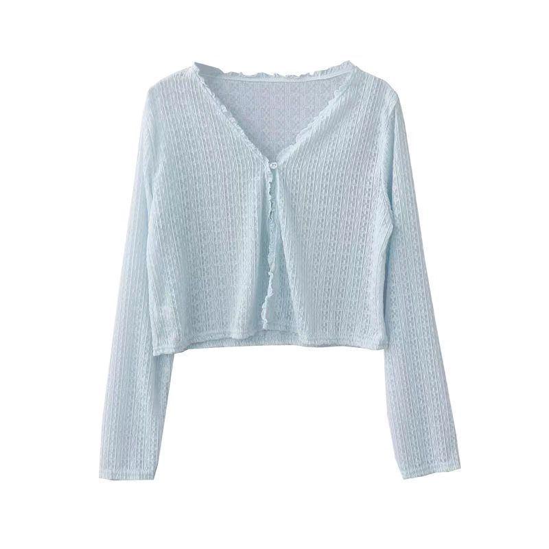 Women s Summer Ice Silk Sun Protection Cardigan - Lightweight V-Neck with Lace Trim, Long Sleeves, Thin and Loose Fit. Small
Women s Summer Ice Silk Sun Protection Cardigan - Lightweight V-Neck with Lace Trim, Long Sleeves, Thin and Loose Fit. Small