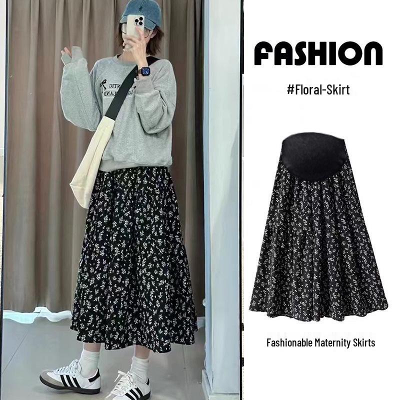 High-Waisted Floral Midi Skirt for Pregnant Women - Spring/Summer A-Line with Great Drape Medium
High-Waisted Floral Midi Skirt for Pregnant Women - Spring/Summer A-Line with Great Drape Medium
