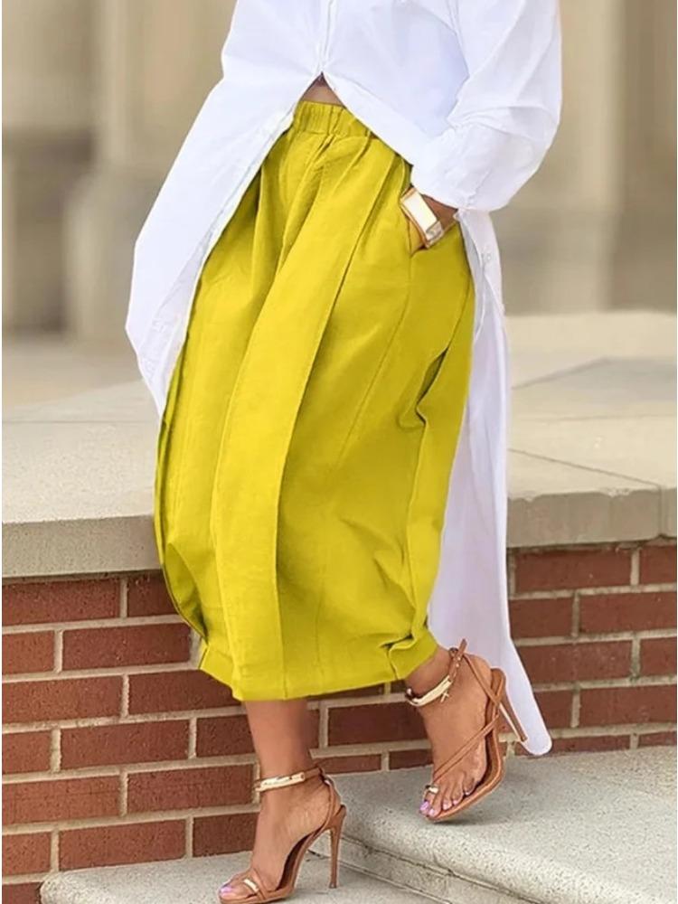 Women s Khaki Wide Leg Cropped Pants with Pleated Detail XXL жовтий
Women s Khaki Wide Leg Cropped Pants with Pleated Detail XXL жовтий