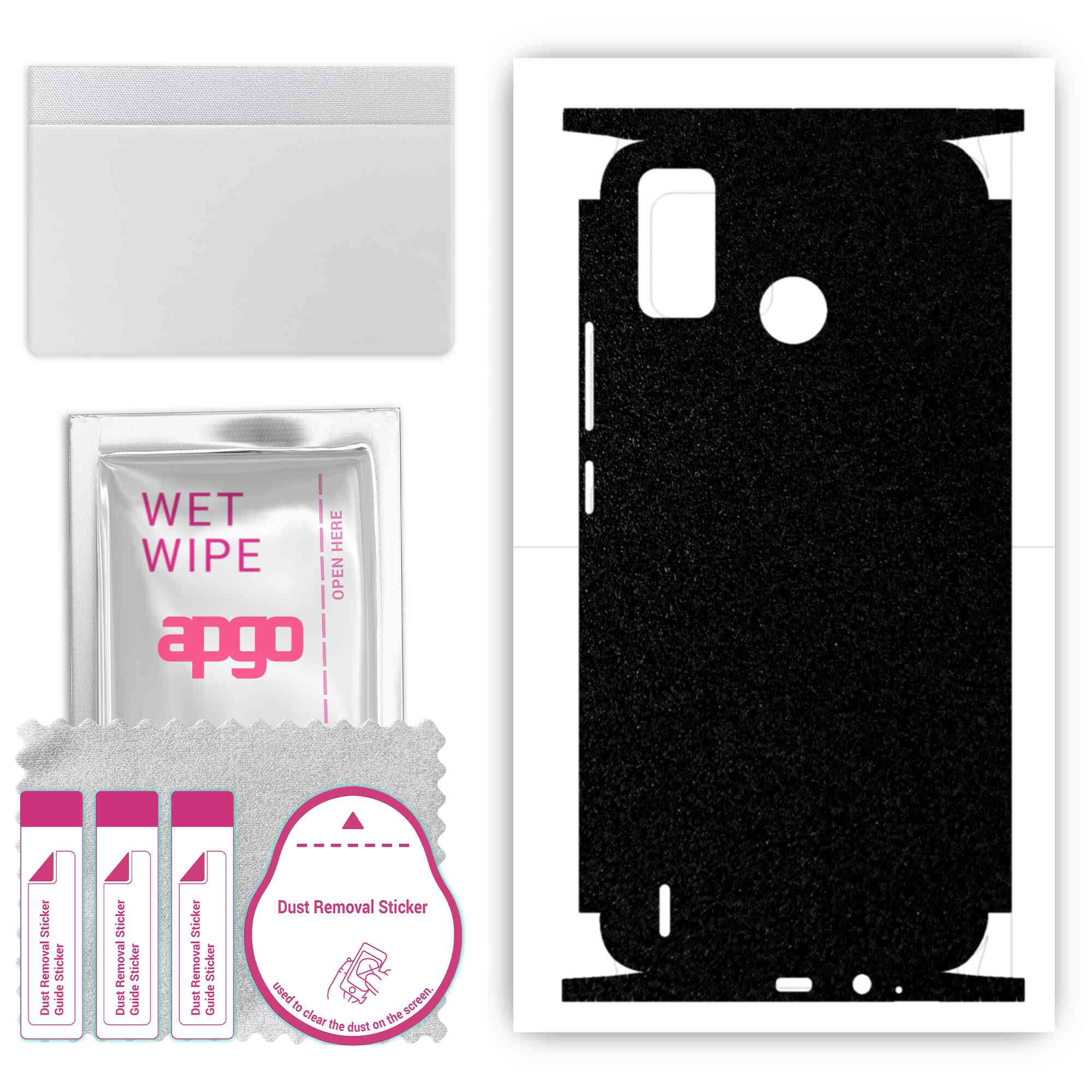 Apgo Protective Skin Sticker for the back+sides compatible with Tecno Spark 6 Go, Full Wrap Film, Foil, Vinyl - Pattern Matte Black
Apgo Protective Skin Sticker for the back+sides compatible with Tecno Spark 6 Go, Full Wrap Film, Foil, Vinyl - Pattern Matte Black