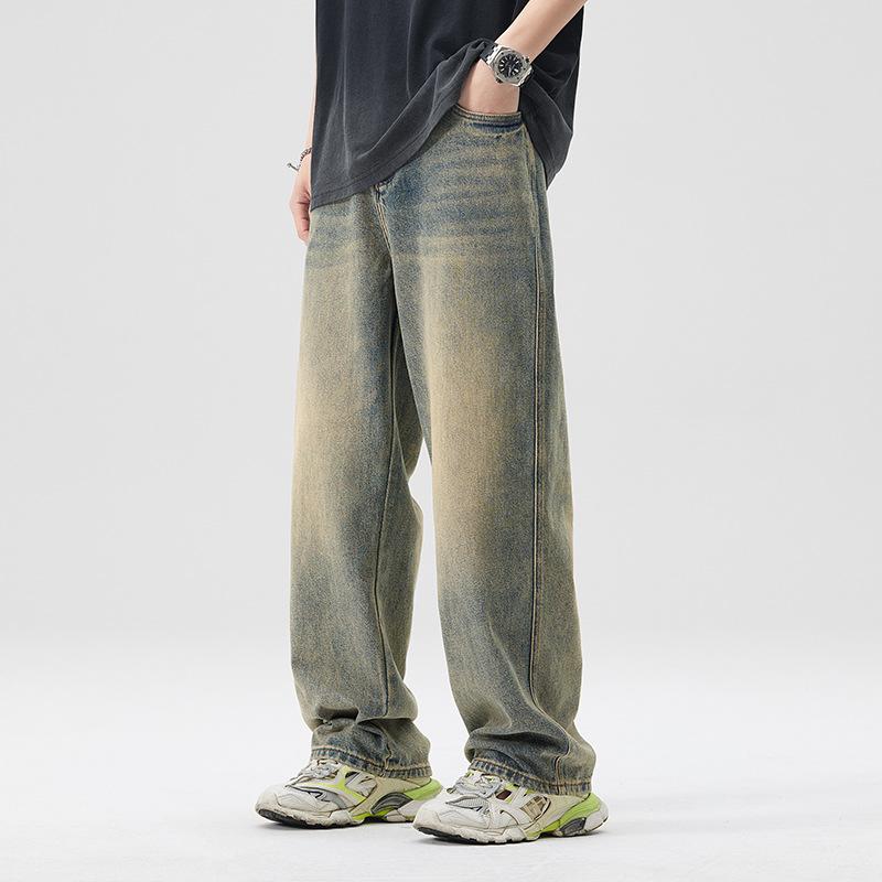 Американский ретро варка и старые желтые грязевые джинсы мужские и женские одинаковые свободные прямые широкие брюки XXXL синий
Американский ретро варка и старые желтые грязевые джинсы мужские и женские одинаковые свободные прямые широкие брюки XXXL синий