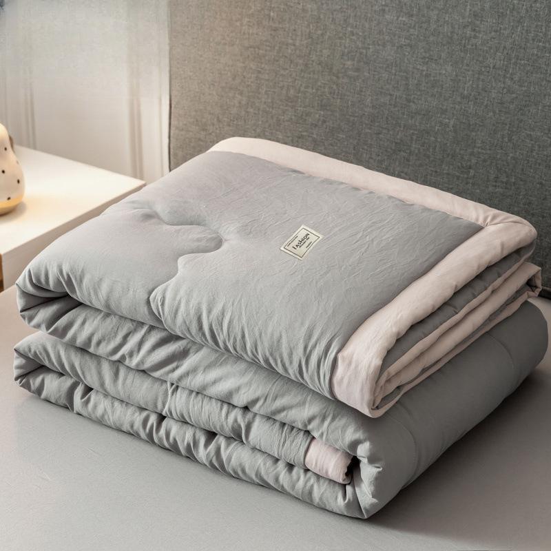 Японское минималистское тонкое одеяло, летнее охлаждающее одеяло, мягкое и легкое тонкое одеяло, одеяло с кондиционером, покрывало, можно стирать 180x200cm-1 quilt