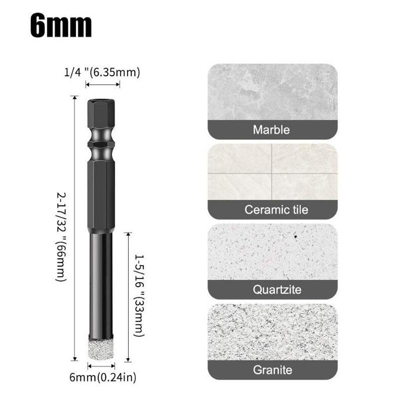 Алмазное сверло с шестигранным хвостовиком, сухое вакуумное сверление, наборы коронок, алмазное сверло для угловой шлифовальной машины, резак для плитки, кольцевая пила, инструменты 6mm чёрный
Алмазное сверло с шестигранным хвостовиком, сухое вакуумное сверление, наборы коронок, алмазное сверло для угловой шлифовальной машины, резак для плитки, кольцевая пила, инструменты 6mm чёрный