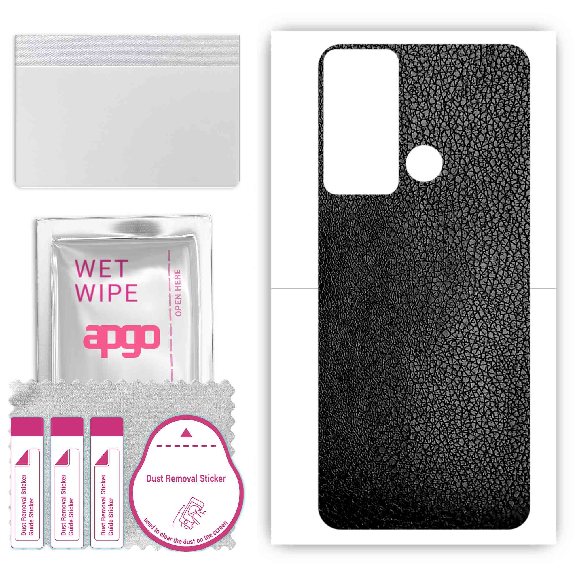 apgo Protective Skin Sticker for the back compatible with Infinix Hot 20i, Wrap Film, Foil, Vinyl - Pattern Black Leather
apgo Protective Skin Sticker for the back compatible with Infinix Hot 20i, Wrap Film, Foil, Vinyl - Pattern Black Leather