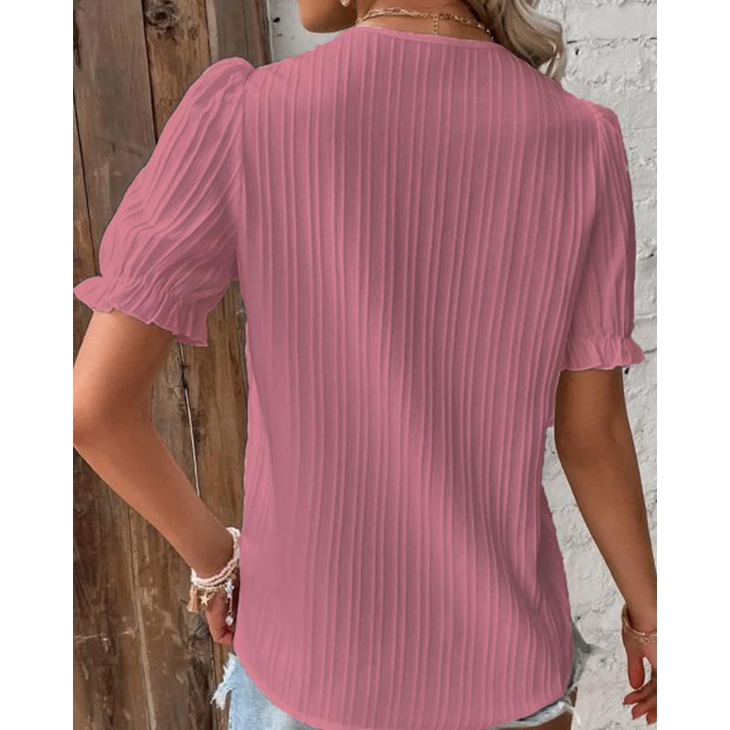2 summer new vacation fashion hollow short-sleeved women s shirt 5XL
2 summer new vacation fashion hollow short-sleeved women s shirt 5XL