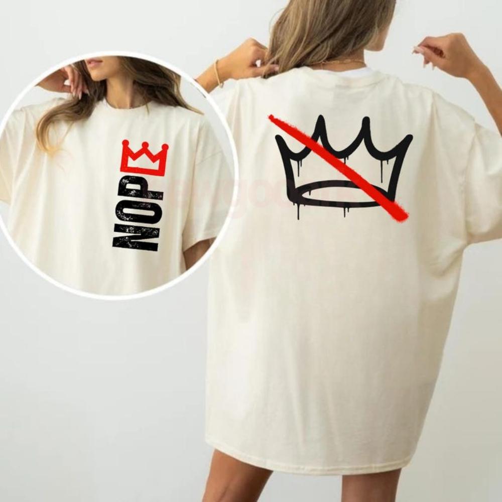 No Kings 2 Side Graphic T Shirts No Kings Woman Man Casual Classic Oneck Shirt Breathable Cotton Shortsleev Streetwear 4XL
No Kings 2 Side Graphic T Shirts No Kings Woman Man Casual Classic Oneck Shirt Breathable Cotton Shortsleev Streetwear 4XL