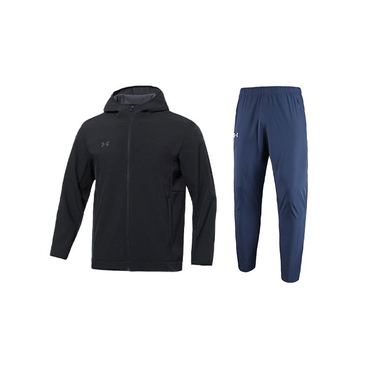 Under Armour Однотонная куртка с капюшоном, тканые спортивные длинные брюки, повседневный спортивный костюм, мужской костюм, черный, академический-синий 22600401-001+22500706-408 L
Under Armour Однотонная куртка с капюшоном, тканые спортивные длинные брюки, повседневный спортивный костюм, мужской костюм, черный, академический-синий 22600401-001+22500706-408 L