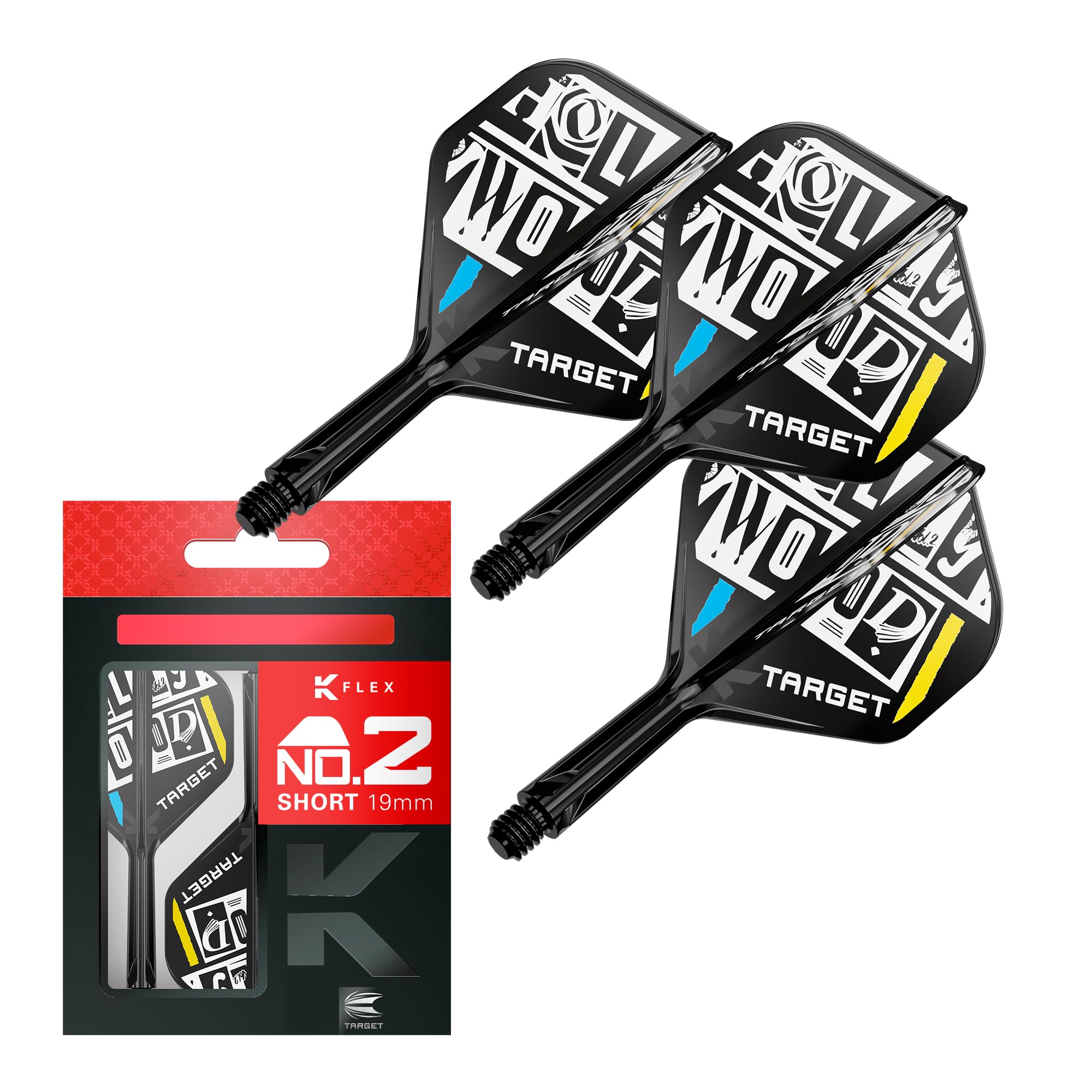TARGET Darts Chris Dobey KFLEX Flight Shaft Kflex Flight Short & System, No.2 (Standard) All-in-One 3-Pack (19mm)
TARGET Darts Chris Dobey KFLEX Flight Shaft Kflex Flight Short & System, No.2 (Standard) All-in-One 3-Pack (19mm)
