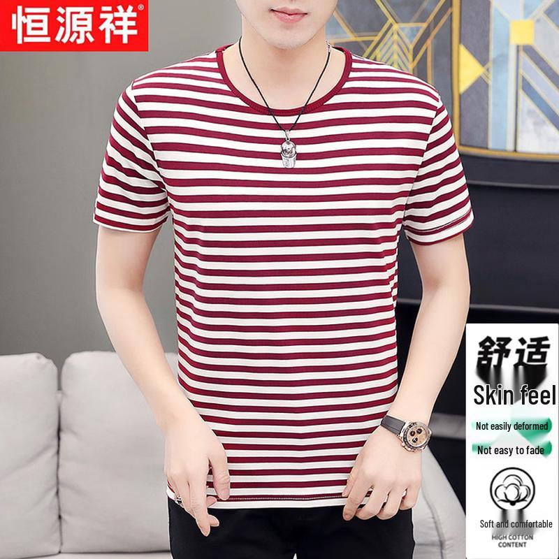 Hengyuanxiang Men s Striped Round Neck T-Shirt 4XL
Hengyuanxiang Men s Striped Round Neck T-Shirt 4XL