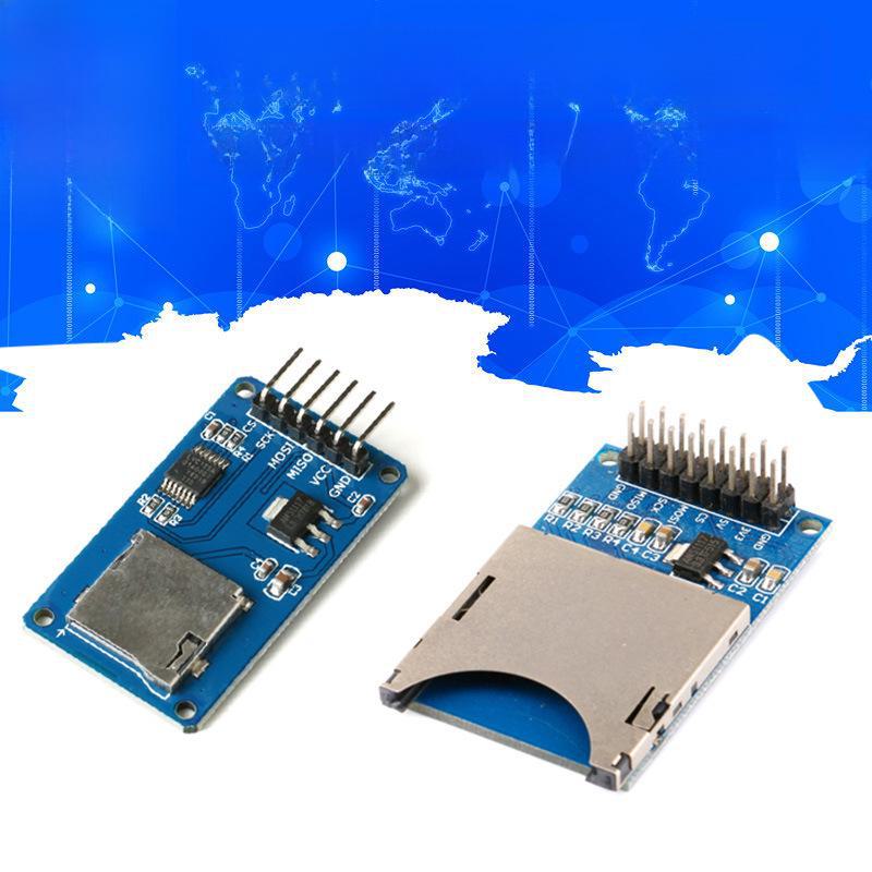 Зчитувач/записувач карт Micro SD/TF з інтерфейсом SPI та мікросхемою перетворення рівнів Micro SD card reader/writer module
Зчитувач/записувач карт Micro SD/TF з інтерфейсом SPI та мікросхемою перетворення рівнів Micro SD card reader/writer module