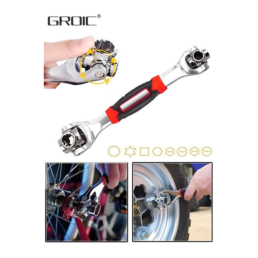 Universal Wrench 52 In 1 Socket Works with Spline Bolts 4-12-Point Torx Socket Multifunction Tool with 360 Degree Rotating Head Spanner for Car Repai
Universal Wrench 52 In 1 Socket Works with Spline Bolts 4-12-Point Torx Socket Multifunction Tool with 360 Degree Rotating Head Spanner for Car Repai