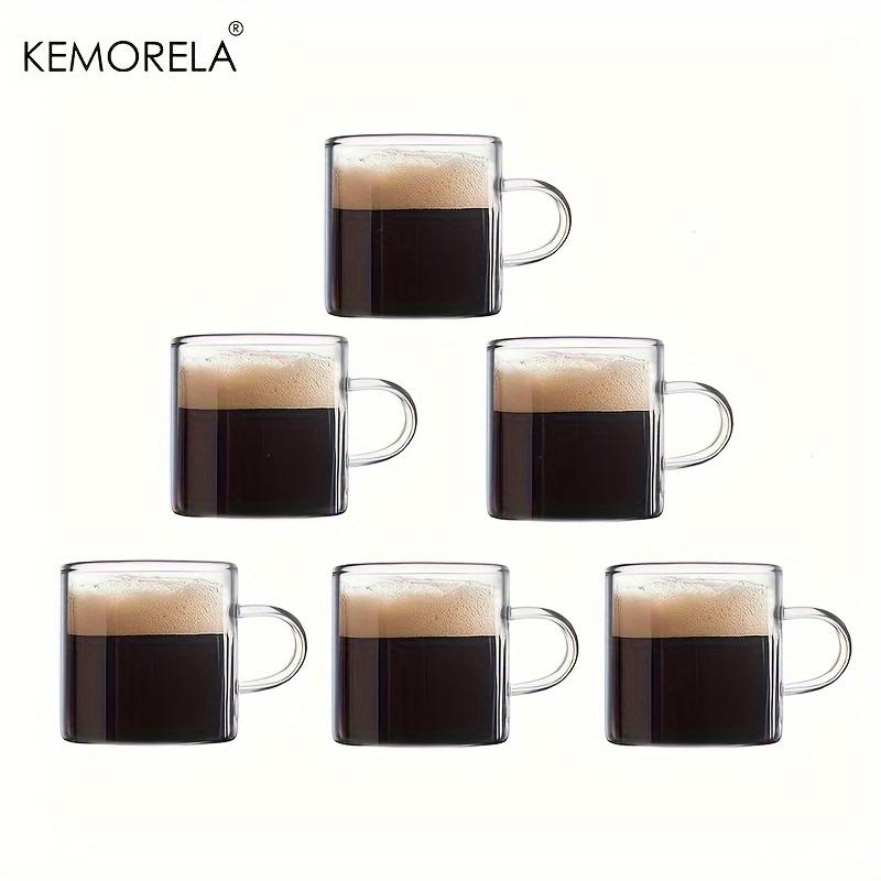 KEMORELA 6PCS Espresso Cups 120ML 4OZ Glass Espresso Coffee Cups With Handle For Hot Or Cold Latte Tea Milk Juice Microwave Safe 301-400ml
KEMORELA 6PCS Espresso Cups 120ML 4OZ Glass Espresso Coffee Cups With Handle For Hot Or Cold Latte Tea Milk Juice Microwave Safe 301-400ml