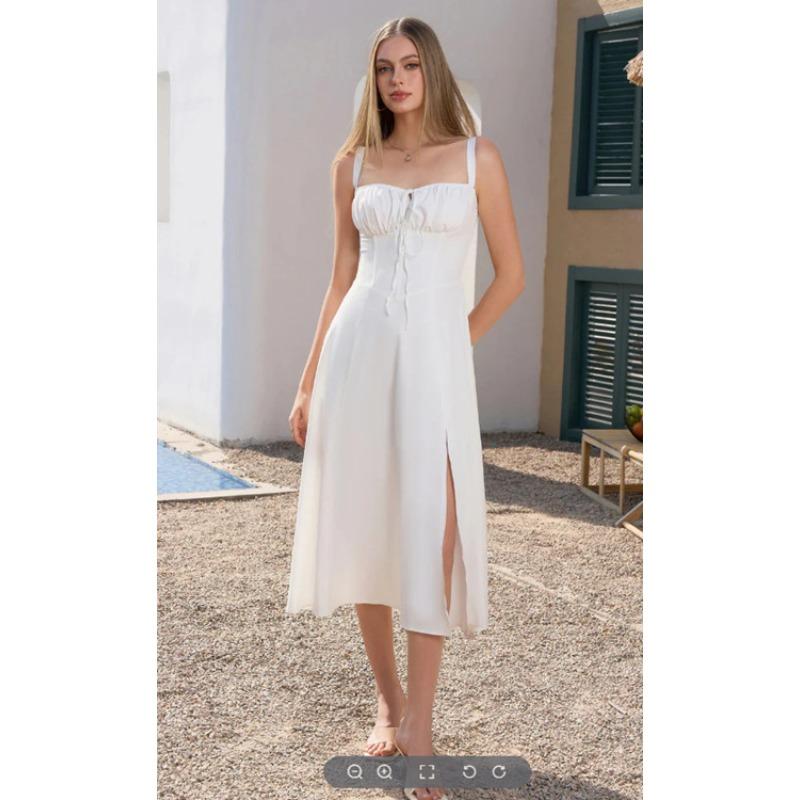 Popular summer commuter temperament solid color fashion high-end suspender dress skirt women 5XL білий
Popular summer commuter temperament solid color fashion high-end suspender dress skirt women 5XL білий