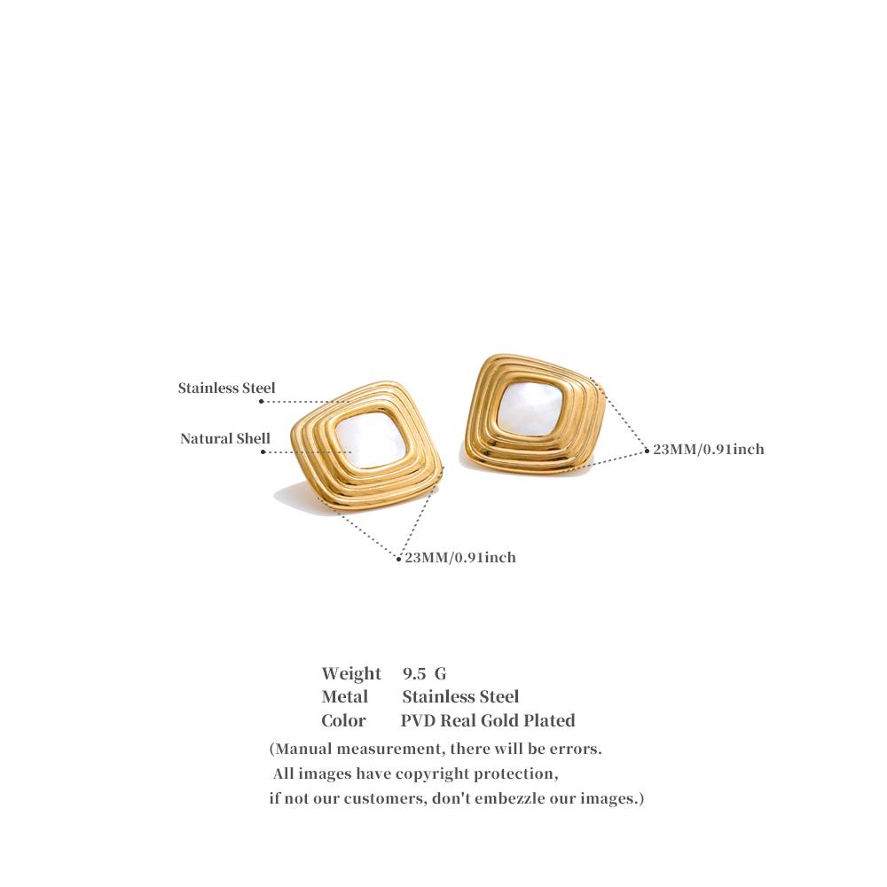 Eetit Trending Stainless Steel Shell Square Stud Earrings for All Occasions 16K Golden Plated Hypoallergenic Arrivals Jewelry золотий
Eetit Trending Stainless Steel Shell Square Stud Earrings for All Occasions 16K Golden Plated Hypoallergenic Arrivals Jewelry золотий
