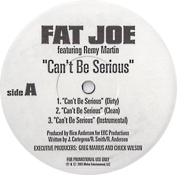 12inch Record FAT JOE, REMY MARTIN / MOE MANSUN - Can t Be Serious / What They Talkin EBC001PROMO Melee Entertain 2003 US Rap & Hip-Hop/R&B Used
12inch Record FAT JOE, REMY MARTIN / MOE MANSUN - Can t Be Serious / What They Talkin EBC001PROMO Melee Entertain 2003 US Rap & Hip-Hop/R&B Used