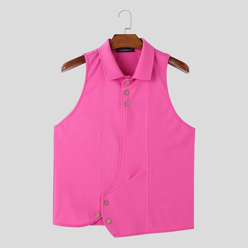 INCERUN Men Summer Tank Tops Lapel Neck Casual Irregular Sleeveless T-shirts XL темно-рожевого кольору
INCERUN Men Summer Tank Tops Lapel Neck Casual Irregular Sleeveless T-shirts XL темно-рожевого кольору