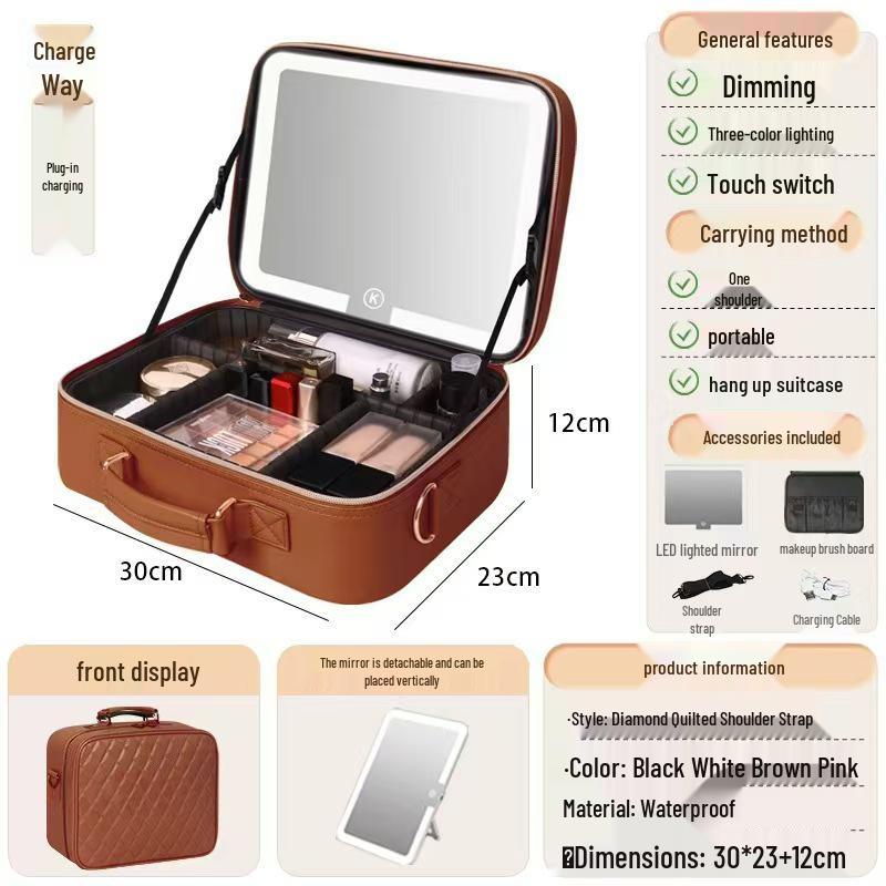 Високоякісна світлодіодна косметичка з знімним великим відділенням для зберігання косметики
Високоякісна світлодіодна косметичка з знімним великим відділенням для зберігання косметики