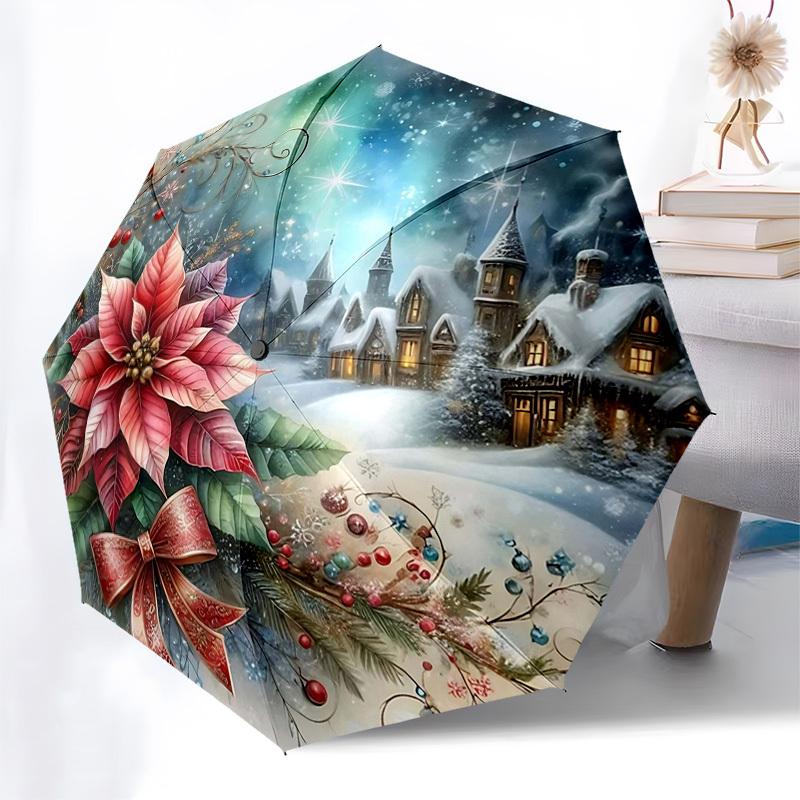 1pc Christmas Poinsettia Automatic Folding Umbrella, Portable 3-Fold Design with 8-Bone Iron Frame, Outdoor, Gift for Fans, Travelers, Daily Use.N071
1pc Christmas Poinsettia Automatic Folding Umbrella, Portable 3-Fold Design with 8-Bone Iron Frame, Outdoor, Gift for Fans, Travelers, Daily Use.N071