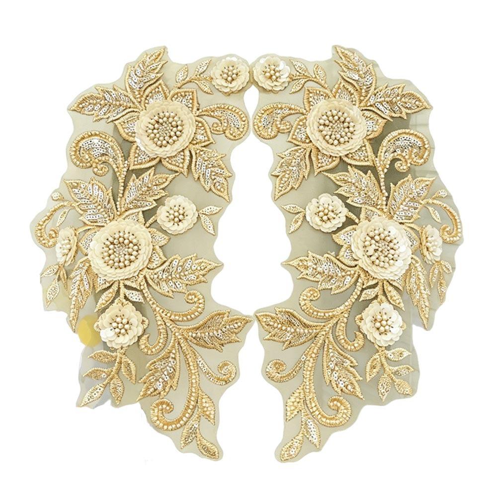 Multi Colored Bead Lace Nail Bead Three-Dimensional Handmade Lace Applique Floral Design Wedding Decoration Accessories
Multi Colored Bead Lace Nail Bead Three-Dimensional Handmade Lace Applique Floral Design Wedding Decoration Accessories