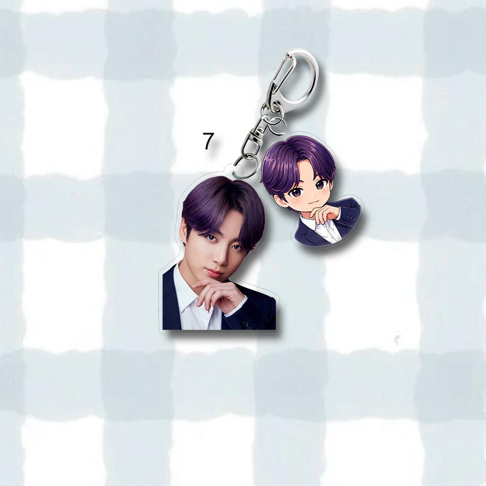 BTS Suit Photo & Anime Cartoon Double Acrylic Keychain, Bangtan Boys Real Photo + Cartoon Figure Keyring, Kpop Idol Bag Pendant for ARMY JUNGKOOK
BTS Suit Photo & Anime Cartoon Double Acrylic Keychain, Bangtan Boys Real Photo + Cartoon Figure Keyring, Kpop Idol Bag Pendant for ARMY JUNGKOOK